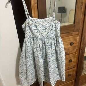 Floral Print Sundress with Spaghetti Straps